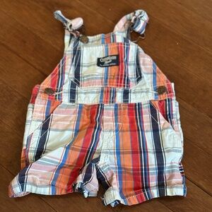 OshKosh B'gosh Kids Overalls - Red, Blue, White Plaid